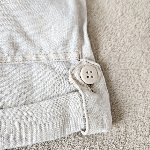 Sanctuary Women's 100% Linen Tie-Waist Shorts Beige Size 27 - Picture 2 of 14